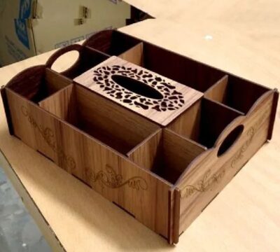 Snack Serving Tray With Tissue Box 3mm
