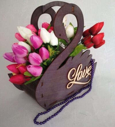 Swan Flower Basket