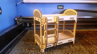 Toy Bunk Bed Dollhouse Furniture