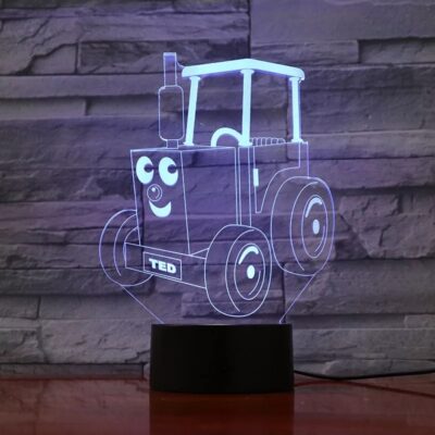 Tractor Ted 3D Optical Illusion LED Lamp Hologram