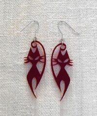 Two Cat Earrings Acrylic