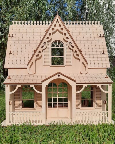 Two Storey Wooden Toy House 2 Story Dollhouse