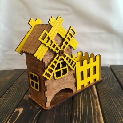 Windmill Tea House With Candy Box Tea Bag Holder