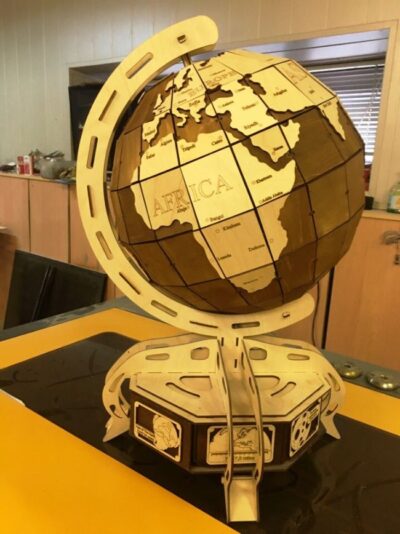 Wooden 3D Globe Model