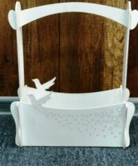Wooden Basket With Hummingbird Decorative Gift