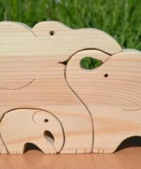 Wooden Elephants Jigsaw Puzzle