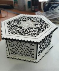 Wooden Hexagon Openwork Box 3mm