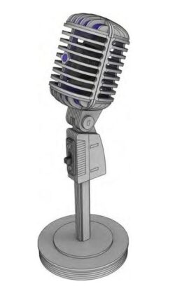 Wooden Microphone 3D Model