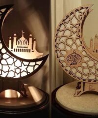 Wooden Ramadan Decoration Night Light Moon