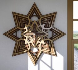 Wooden Star Layered Wall Art