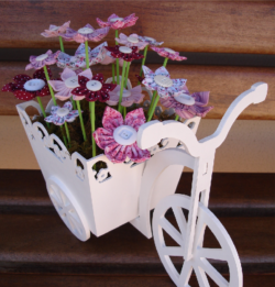 Wooden Tricycle Bike Flower Basket