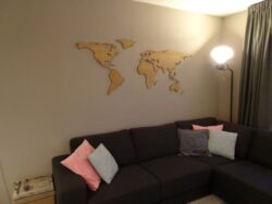 World Map Bamboo Nested 1200x600mm