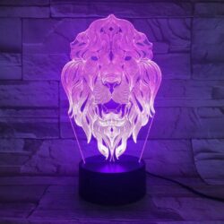 3D Lion Animal Night Light