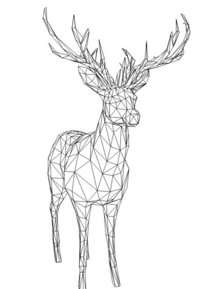 3D illusion led lamp Deer