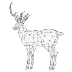 3D illusion led lamp Reindeer