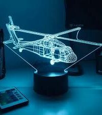 3D illusion led lamp helicopter