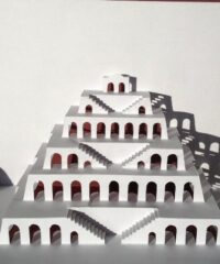 3D postcard babel tower