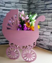 Baby Buggy Planter Flower Stand