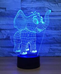 Baby Elephant 3D Night Light Desk Lamp 3D Optical Illusion Lamp
