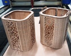 Basket with arabic pattern
