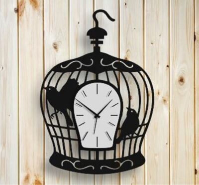 Bird in a cage clock