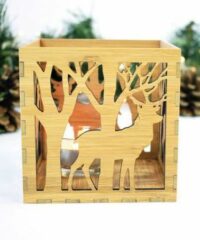 Box Lamp Deer In The Forest