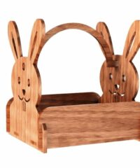 Bunny Shaped Wooden Basket