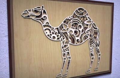 Camel 3D Multi Layer Wall Art