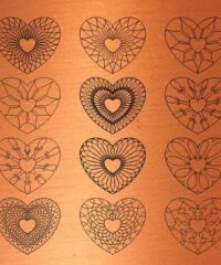 Carved heart pattern
