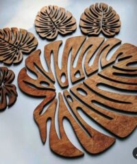 Cheese Plant Leaf Coasters Wooden Monstera Coaster