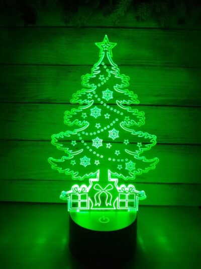Christmas Tree 3d Illusion Lamp