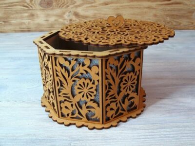 Decorative Box With Floral Pattern