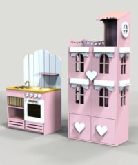 Doll House And Miniature Kitchen