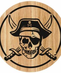 Engraving Art Pirate Skull