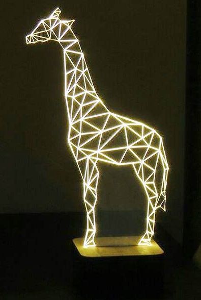 Giraffe 3d Optical Illusion Night Light