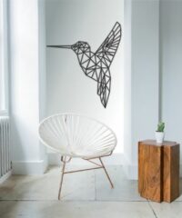 Hummingbird Geometric Polygonal Modern Wall Art
