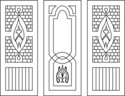 Pattern interlocking door