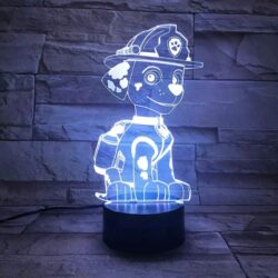 Paw Patrol 3D Acrylic LED Night Light Anime Toy Kids Gift