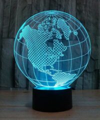 Planet Earth 3d illusion acrylic lamp