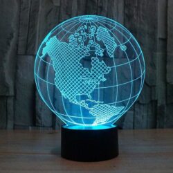 Planet Earth 3d illusion acrylic lamp