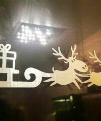 Reindeer and sleigh