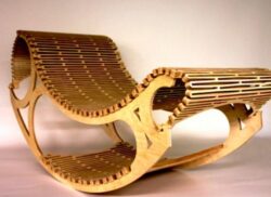 Rocking chair is made of plywood