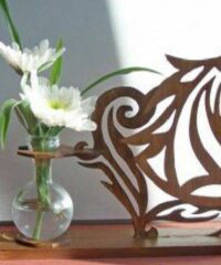 Flower Vase Wooden Stand