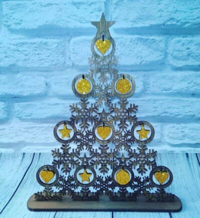 Snowflakes christmas tree