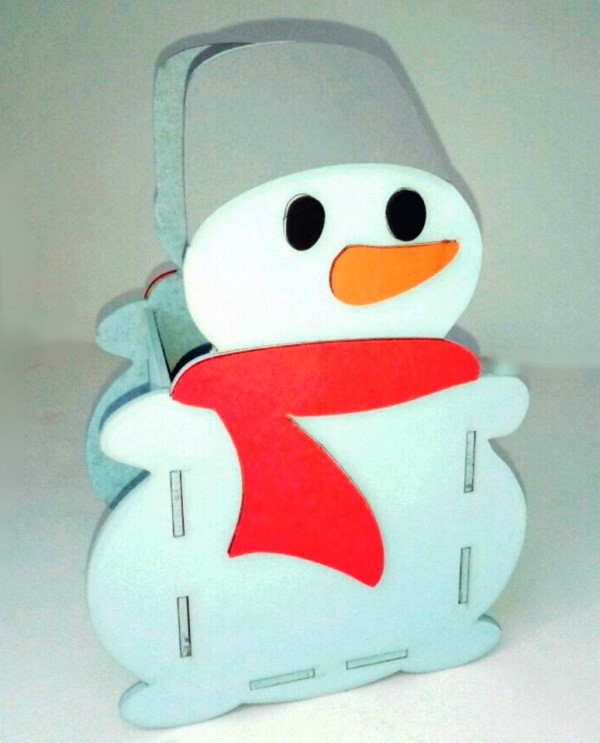 Snowman pencil holder