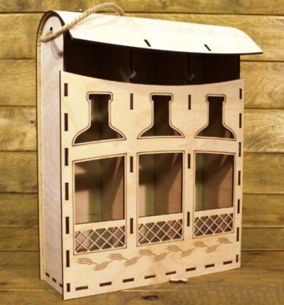 Three-chamber wine box