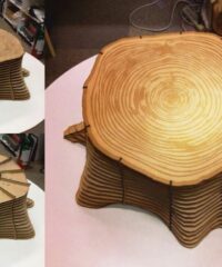 Tree Base Shaped Table Stool Chair