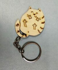 Wood Cat Keychain Template