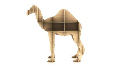 Wooden Camel Shelf Modern Storage Shelf