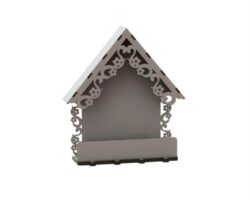 Wooden Key Hanger With Arch Shelf